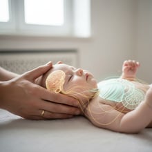 אינפוגרפיקה המסבירה מהי אוסטאופתיה לתינוקות, כיצד היא מותאמת להם, ואילו אתגרים היא יכולה לסייע לפתור.