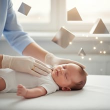 אינפוגרפיקה המסבירה מהי אוסטאופתיה לתינוקות, כיצד הטיפול מותאם להם, ואתגרים נפוצים בהם היא מסייעת.